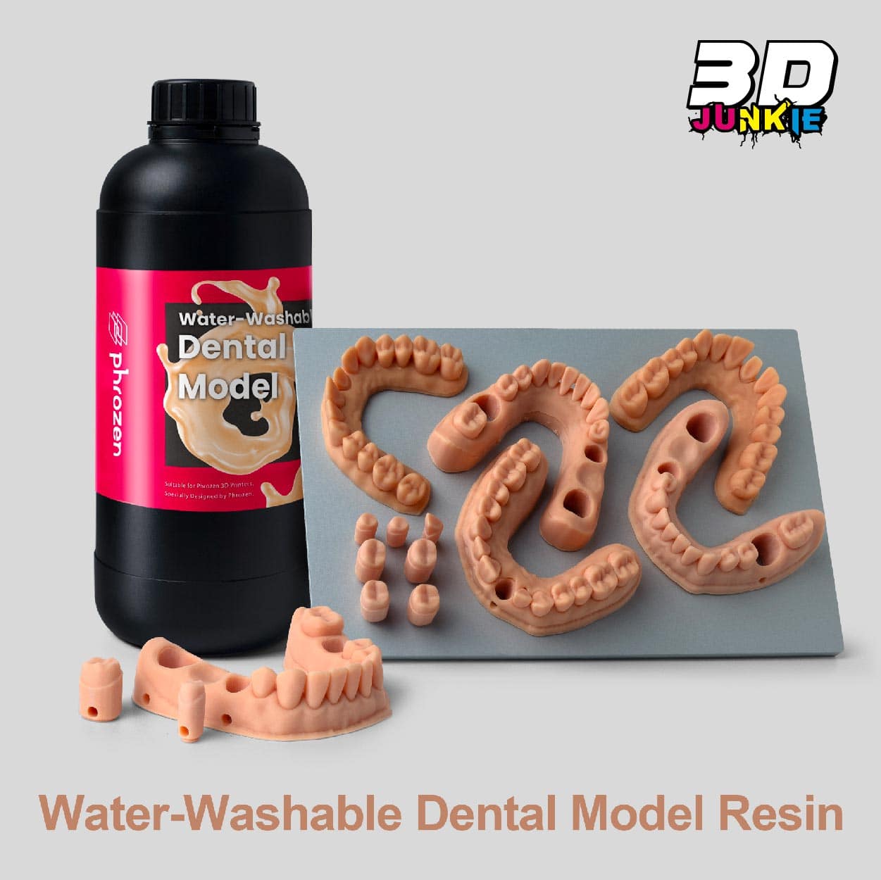 3D Junkie Phrozen 3D Printing Dental Ortho Resin Water Washable